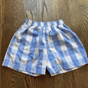 The Beaufort Bonnet Company Blue and White Gingham Kids Shorts